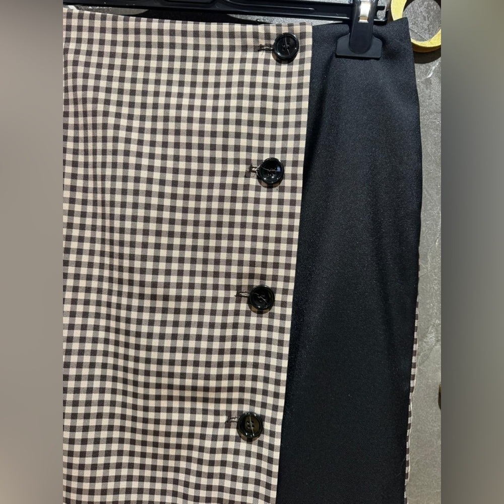 Baum und pferdgarten Black and tan Checkered Pencil Skirt size 8 - Picture 4 of 4
